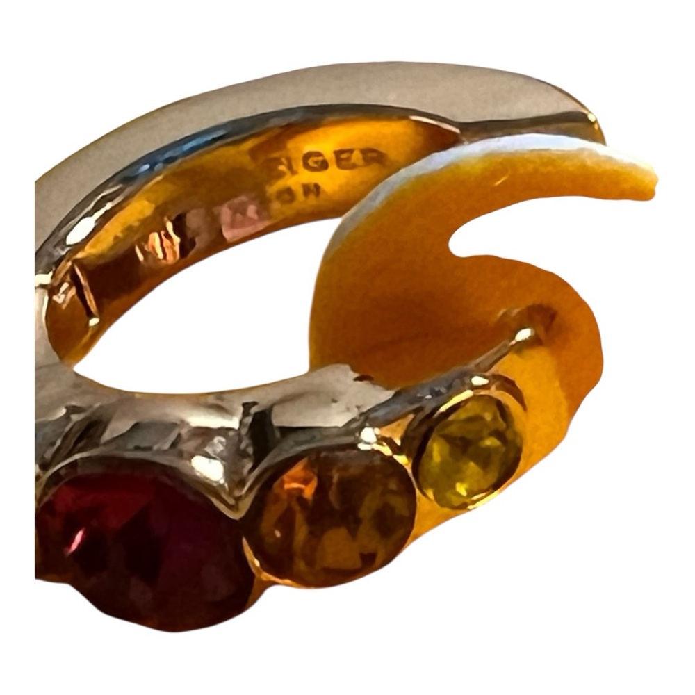 Kurt Geiger London NWT small gold crystal huggie earrings with 5 varied crystals - Picture 7 of 15